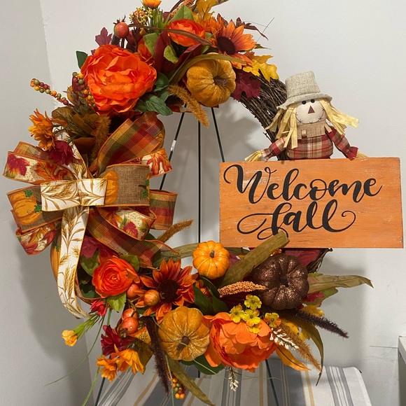 Fall Grapevine Wreath, Fall Wreath, Fall Decor - Picture 1 of 8